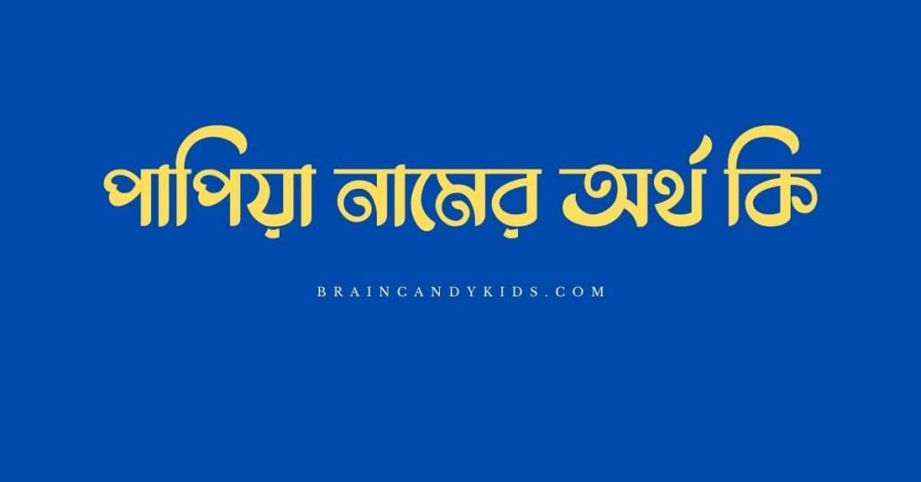 পাপিয়া নামের অর্থ কি - ব্রেইন ক্যান্ডি পাপিয়া নামের অর্থ কি