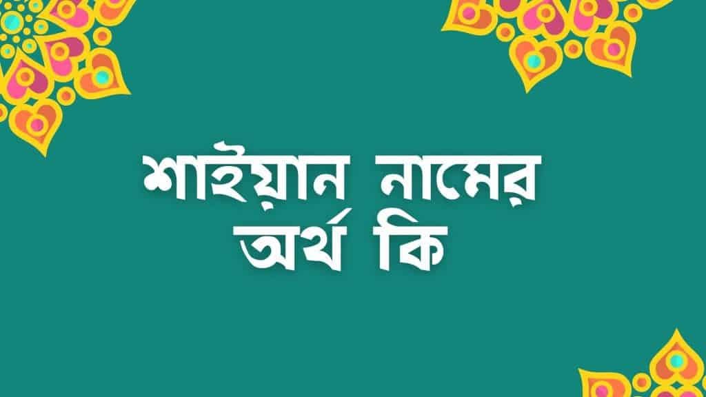 শাইয়ান নামের অর্থ কি - রাখার আগে যে কথাটি জানা জরুরী - ব্রেইন ক্যান্ডি শাইয়ান নামের অর্থ কি