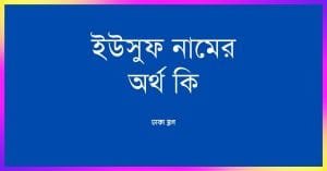 ইউসুফ নামের অর্থ কি | ইসলাম কি বলে? (বিস্তারিত) - ব্রেইন ক্যান্ডি ইউসুফ নামের অর্থ কি | ইসলাম কি বলে? (বিস্তারিত) - ব্রেইন ক্যান্ডি